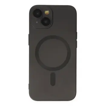 Lopard İphone 14 Plus Kılıf Moshi Lens Magneticsafe Silikon - Siyah