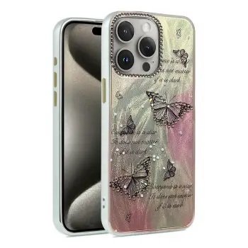 Lopard İphone 14 Pro Kılıf Blade Aynalı Desenli Kapak - Desen 6