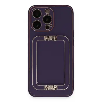 Lopard İphone 14 Pro Kılıf Coco Elit Kapak - Derin Mor