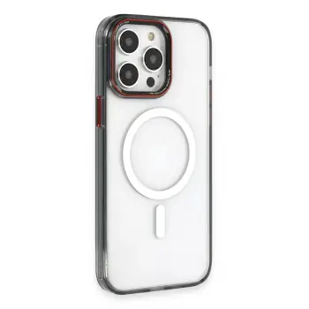 Lopard İphone 14 Pro Kılıf Dinamik Magneticsafe Silikon - Siyah