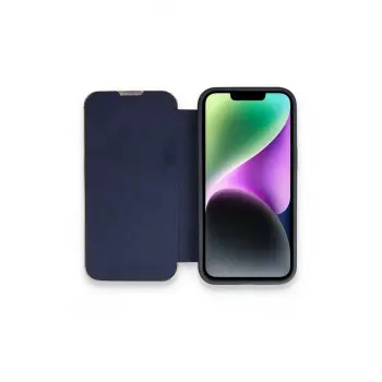 Lopard İphone 14 Pro Kılıf Dolpin Kapaklı - Lacivert