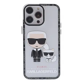 Lopard İphone 14 Pro Kılıf Prada Desenli Kapak - Prada Şeffaf - 1