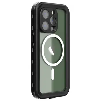 Lopard İphone 14 Pro Kılıf Red Pepper Magneticsafe Su Geçirmez Kılıf - Siyah-gri