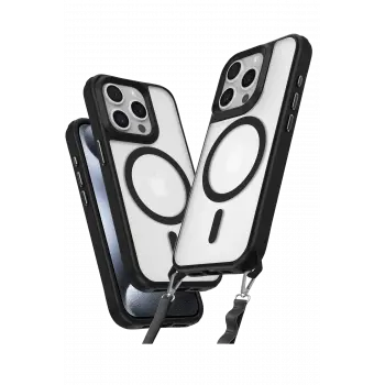 Lopard İphone 14 Pro Max Kılıf Enka Magsafe Silikon Kılıf - Siyah