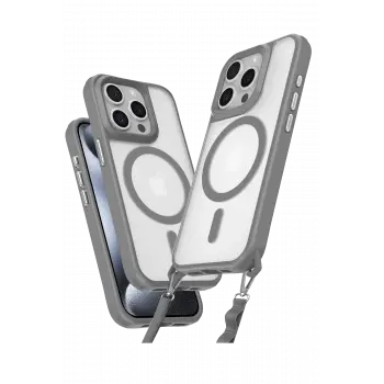 Lopard İphone 14 Pro Max Kılıf Enka Magsafe Silikon Kılıf - Titan Gri