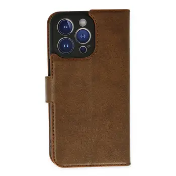 Lopard İphone 14 Pro Max Kılıf Trend S Plus Kapaklı Kılıf - Taba