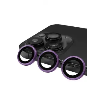 Lopard İphone 14 Pro Max Raze Metal Kamera Lens - Derin Mor