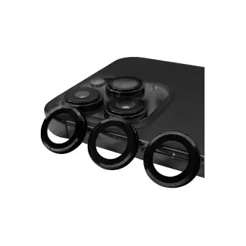 Lopard İphone 14 Pro Max Raze Metal Kamera Lens - Siyah
