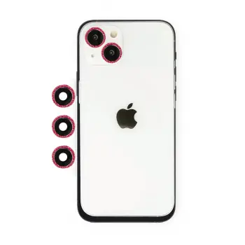 Lopard İphone 14 Shine Kamera Lens - Kırmızı