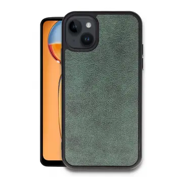 Lopard İphone 15 Kılıf Aras Deri Kapak - Koyu Yeşil