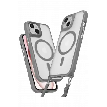 Lopard İphone 15 Kılıf Enka Magsafe Silikon Kılıf - Titan Gri