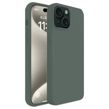 Lopard İphone 15 Kılıf First Silikon - Koyu Yeşil