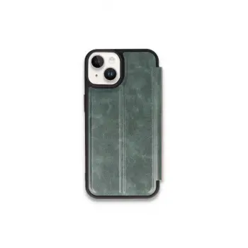 Lopard İphone 15 Kılıf Flip Cover - Koyu Yeşil