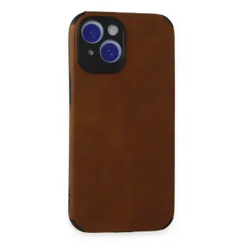 Lopard İphone 15 Kılıf Loop Deri Silikon - Kahverengi