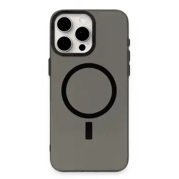 Lopard İphone 15 Pro Kılıf Anka Pc Magneticsafe Sert Metal Kapak - Siyah