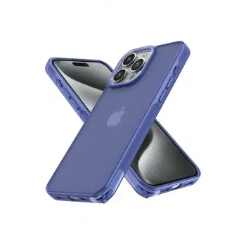 Lopard İphone 15 Pro Kılıf Elegant Kapak - Açık Mavi