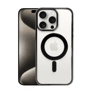 Lopard İphone 15 Pro Kılıf Erozi Magsafe Kapak - Siyah