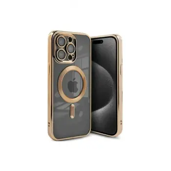 Lopard İphone 15 Pro Kılıf Kross Magneticsafe Kapak - Gold