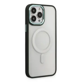 Lopard İphone 15 Pro Kılıf Room Magneticsafe Silikon - Köknar Yeşili