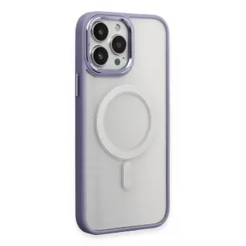 Lopard İphone 15 Pro Kılıf Room Magneticsafe Silikon - Lila