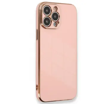 Lopard İphone 15 Pro Kılıf Volet Silikon - Pembe