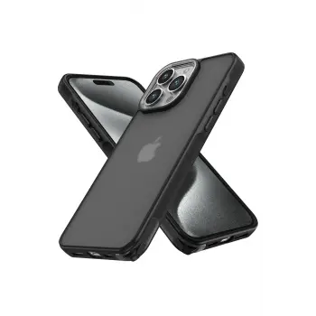 Lopard İphone 15 Pro Max Kılıf Elegant Kapak - Siyah