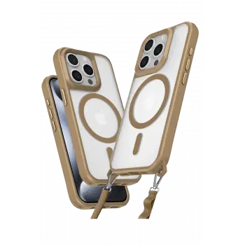 Lopard İphone 15 Pro Max Kılıf Enka Magsafe Silikon Kılıf - Desert