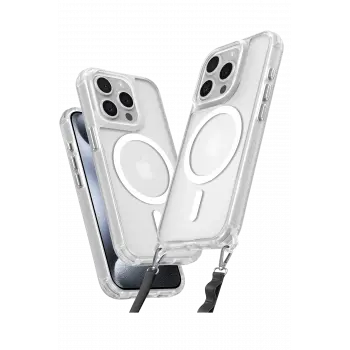 Lopard İphone 15 Pro Max Kılıf Enka Magsafe Silikon Kılıf - Şeffaf