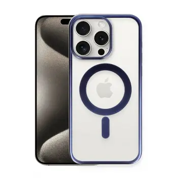 Lopard İphone 15 Pro Max Kılıf Erozi Magsafe Kapak - Lacivert