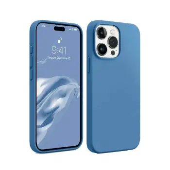 Lopard İphone 15 Pro Max Kılıf First Silikon - Mavi