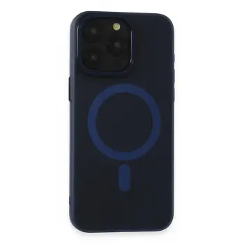 Lopard İphone 15 Pro Max Kılıf Lodos Magneticsafe Mat Kapak - Mavi