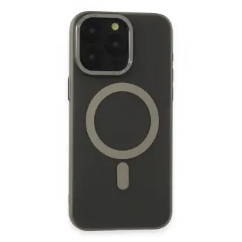 Lopard İphone 15 Pro Max Kılıf Lodos Magneticsafe Mat Kapak - Titan Gri
