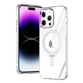 Lopard İphone 15 Pro Max Kılıf Mudo Magneticsafe Standlı Kapak - Şeffaf