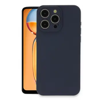 Lopard İphone 15 Pro Max Kılıf Nano İçi Kadife Silikon - Lacivert