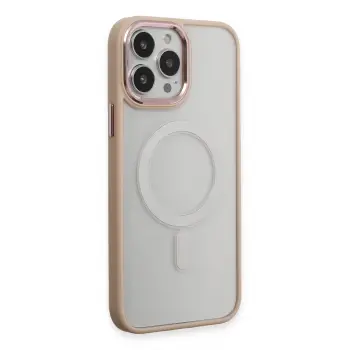 Lopard İphone 15 Pro Max Kılıf Room Magneticsafe Silikon - Pudra