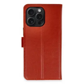 Lopard İphone 15 Pro Max Kılıf Trend S Plus Kapaklı Kılıf - Kırmızı