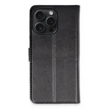 Lopard İphone 15 Pro Max Kılıf Trend S Plus Kapaklı Kılıf - Siyah
