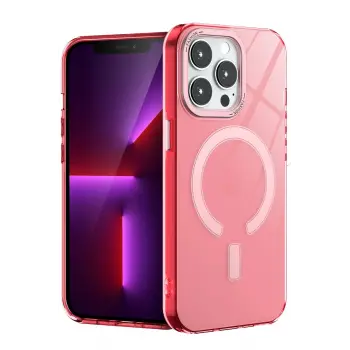 Lopard İphone 15 Pro Max Kılıf Troy Magsafe Kapak - Pembe