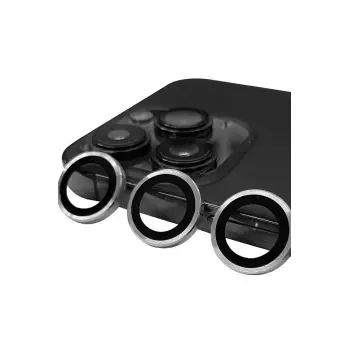 Lopard İphone 15 Pro Max Raze Metal Kamera Lens - Gümüş