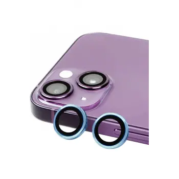 Lopard İphone 15 Raze Metal Kamera Lens - Mavi
