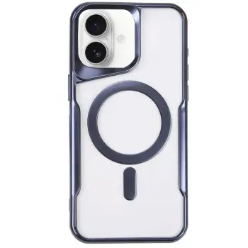 Lopard İphone 16 Kılıf Boyi Magsafe Silikon Kapak - Lacivert