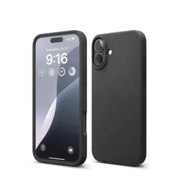 Lopard İphone 16 Kılıf Nano İçi Kadife Silikon - Siyah