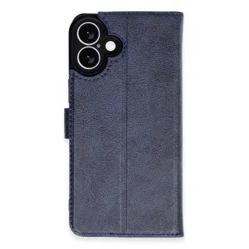 Lopard İphone 16 Kılıf Trend S Plus Kapaklı Kılıf - Lacivert