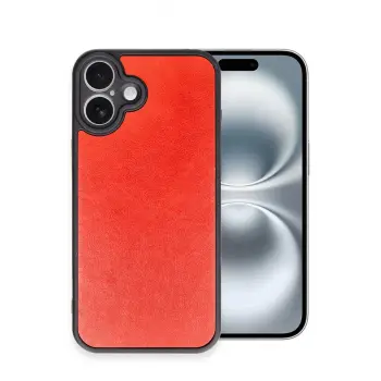 Lopard İphone 16 Plus Kılıf Aras Deri Kapak - Kırmızı