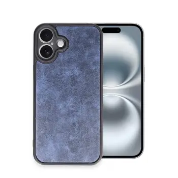 Lopard İphone 16 Plus Kılıf Aras Deri Kapak - Lacivert