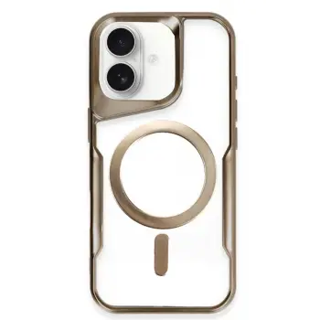 Lopard İphone 16 Plus Kılıf Boyi Magsafe Silikon Kapak - Kahverengi