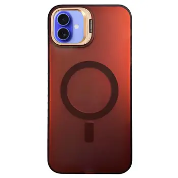 Lopard İphone 16 Plus Kılıf Primera Magsafe Standlı Kapak - Bordo