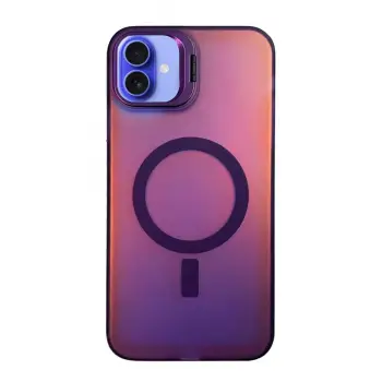 Lopard İphone 16 Plus Kılıf Primera Magsafe Standlı Kapak - Derin Mor