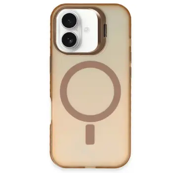 Lopard İphone 16 Plus Kılıf Primera Magsafe Standlı Kapak - Gold