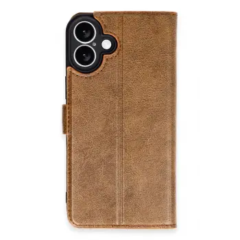 Lopard İphone 16 Plus Kılıf Trend S Plus Kapaklı Kılıf - Taba